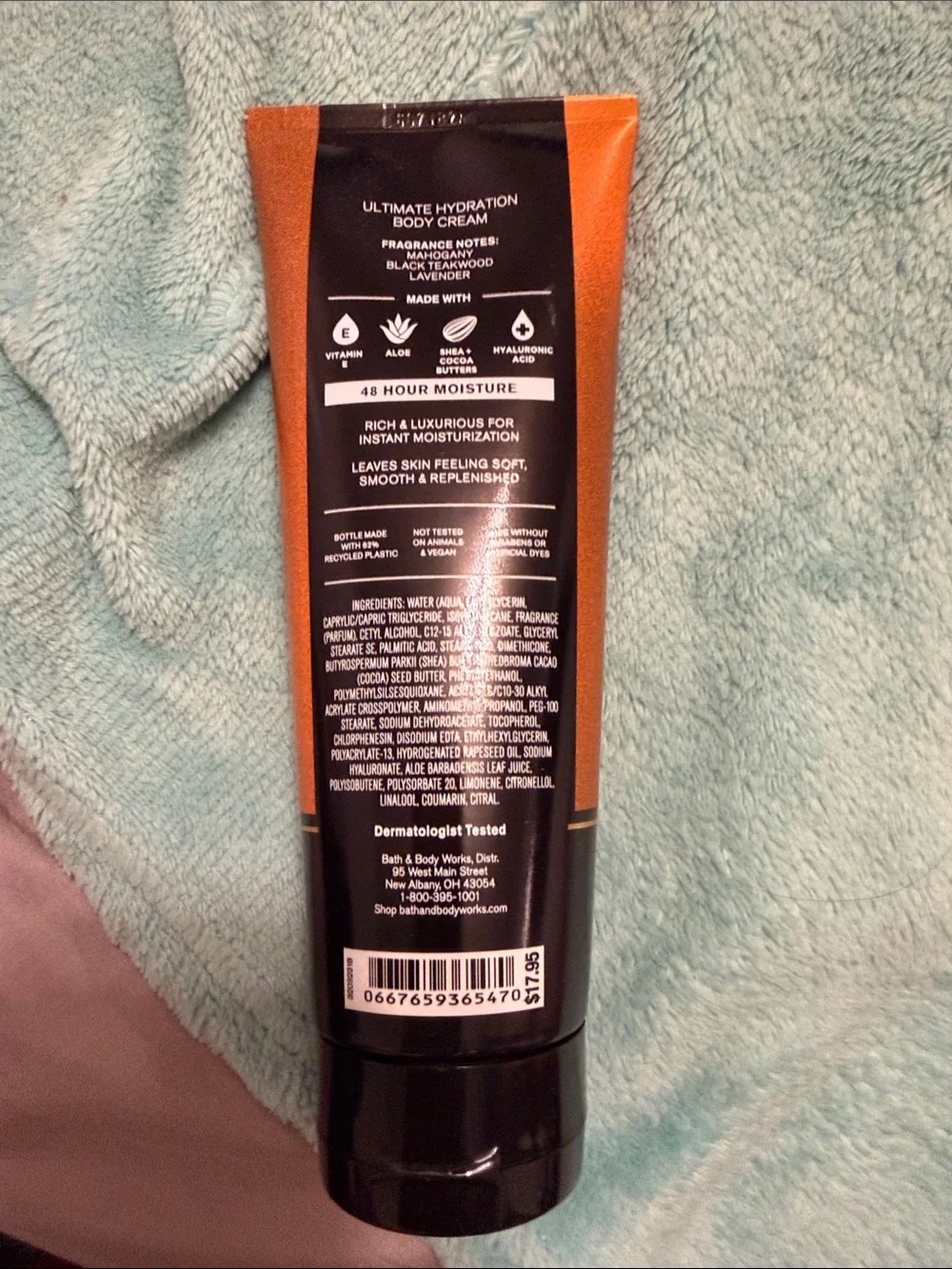 Bath & Body Works Mahogany Teakwood Body Cream - Orange and Black